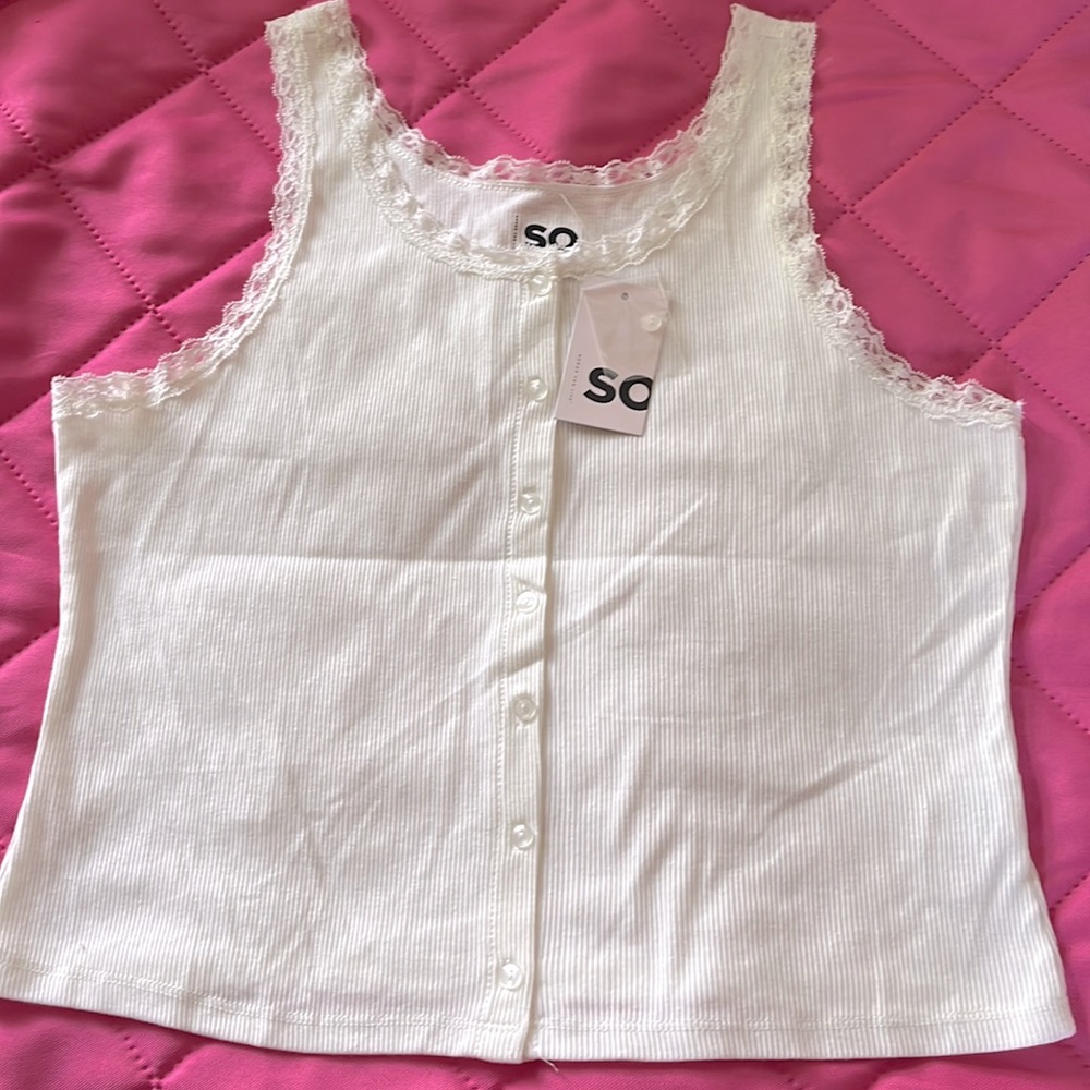 NWT Button Down Tank Top
